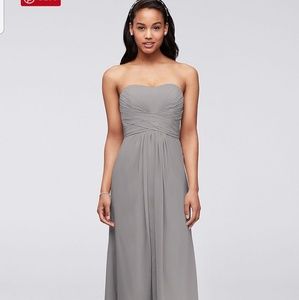 David's Bridal Mercury Size 10 Strapless Gown